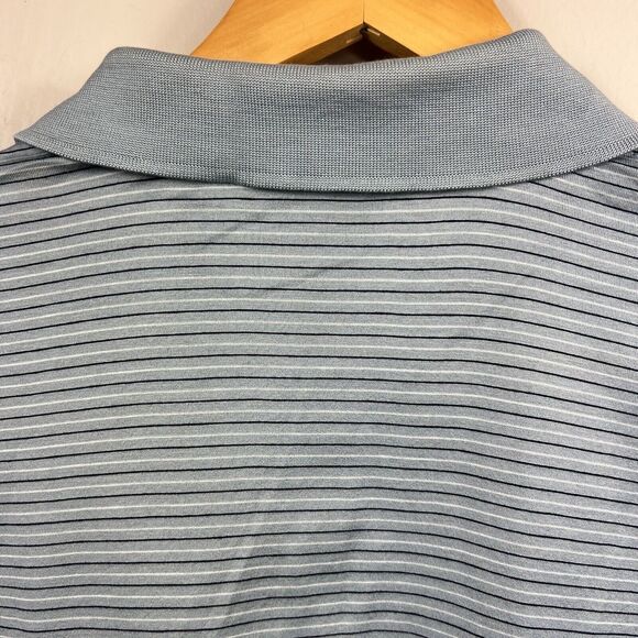 Bobby Jones Players Blue Striped Polo Shirt Size M Medium Short Sleeve - Picture 9 of 12